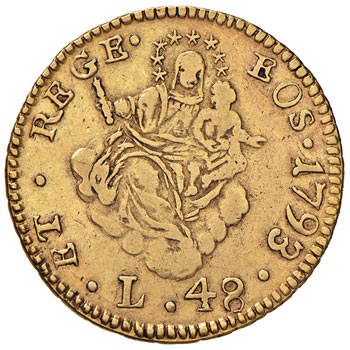 48 Lire 1793 - MIR 276/2 AU (g ... 