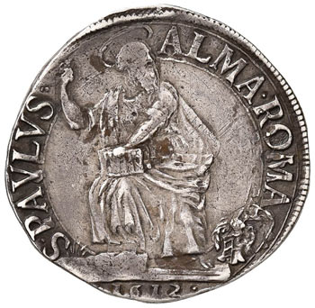 Paolo V  (1605-1621) Testone 1612 ... 