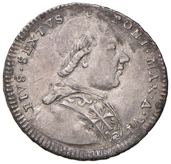 Pio VI (1774-1799) Quinto di scudo ... 