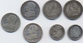 Lotto di 7 monete d’argento di ... 