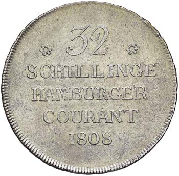 GERMANIA Amburgo 32 Shillings 1808 ... 