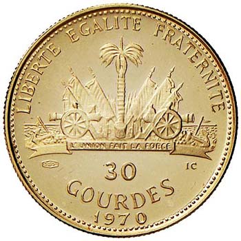 HAITI 30 Gourdes 1970 - Fr. 10 AU ... 