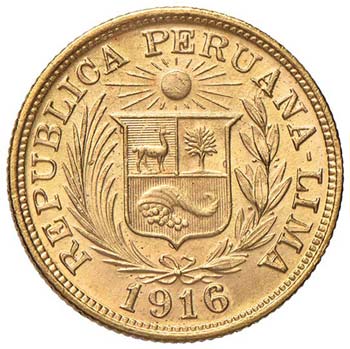 PERU Libra 1916 - Fr. 73 AU (g ... 