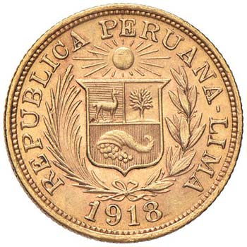 PERU Libra 1918 - Fr. 73 AU (g ... 