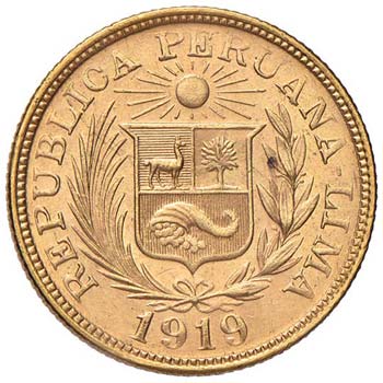PERU Libra 1919 - Fr. 73 AU (g ... 