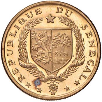 SENEGAL 25 Franchi 1968 - Fr. 3 AU ... 