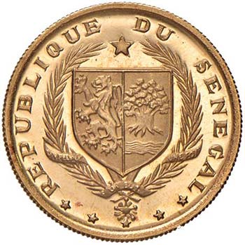 SENEGAL 10 Franchi 1968 - Fr. 4 AU ... 