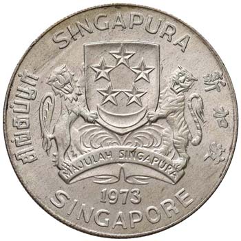 SINGAPORE 10 Dollari 1973 - AG (g ... 