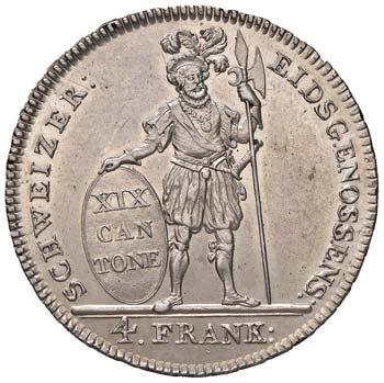 SVIZZERA Aargau - 4 Franken 1812 - ... 