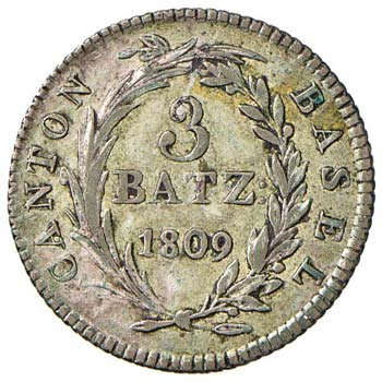 SVIZZERA Basilea - 3 Batzen 1809 - ... 