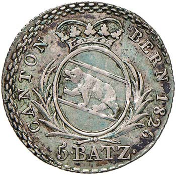 SVIZZERA Berna - 5 Batzen 1826 - ... 