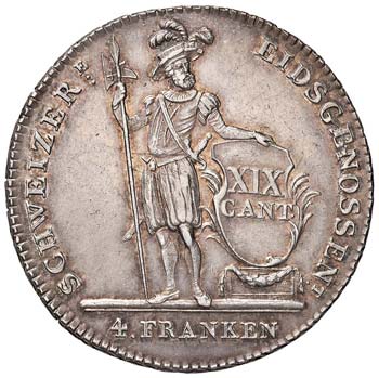SVIZZERA Lucerna - 4 Franken 1814 ... 