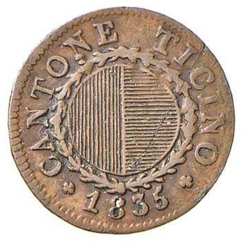 SVIZZERA Ticino - 3 Denari 1835 - ... 