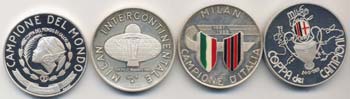 Lotto di 4 medaglie: Italia (1990, ... 