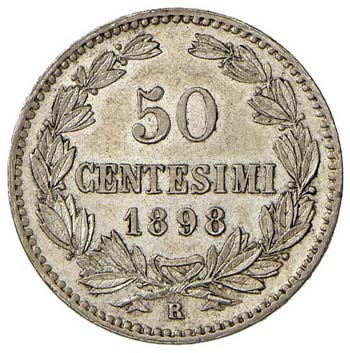 SAN MARINO 50 Centesimi 1898 - AG ... 