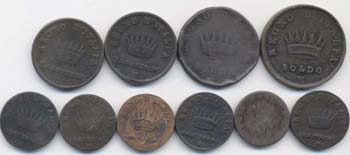 Lotto di 10 monete napoleoniche ... 