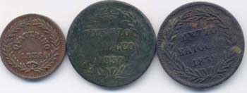 Lotto di 3 monete di Gregorio XVI. ... 