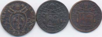 Lotto di 3 monete papali: Gregorio ... 