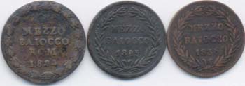 Lotto di 3 monete papali: Gregorio ... 