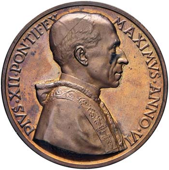 Pio XII (1939-1958) Medaglia A. VI ... 