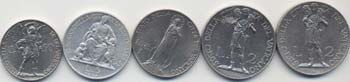 Lotto di 3 monete papali: 5 lire ... 