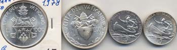 Lotto di 4 monete del Vaticano. ... 