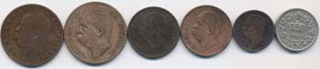 Lotto di 6 monete di Umberto I. ... 
