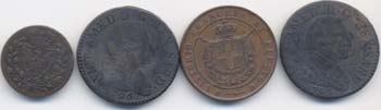 Lotto di 4 monete dei Savoia: 5 ... 
