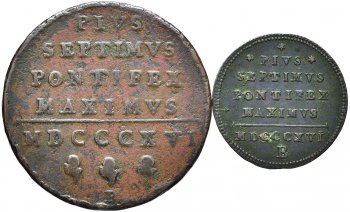 Pio VII (1800-1823) Lotto di due ... 