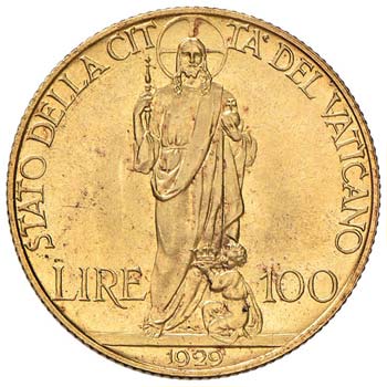 Pio XI (1929-1939) 100 Lire 1929 ... 