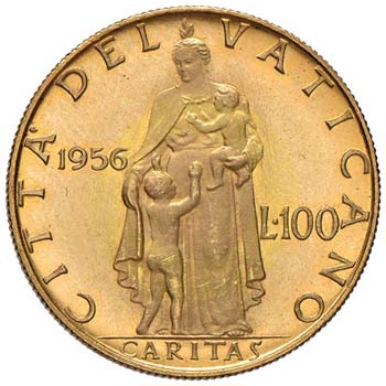Pio XII (1939-1958) 100 Lire 1956 ... 