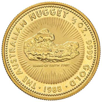 AUSTRALIA 50 Dollari 1988 Nugget ... 
