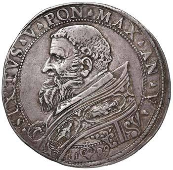 Sisto V (1585-1590) Piastra 1589 ... 