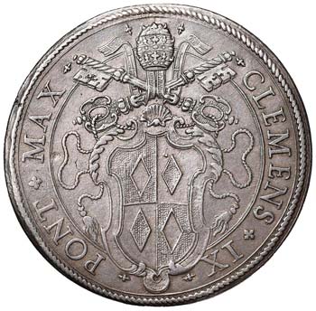 Clemente IX (1667-1669) Piastra A. ... 