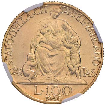 Pio XII (1939-1958) 100 Lire 1946 ... 