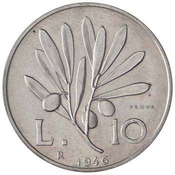 REPUBBLICA ITALIANA 10 Lire 1946 ... 