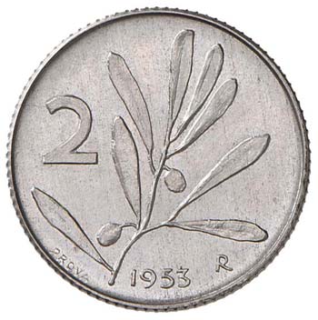 REPUBBLICA ITALIANA 2 Lire 1953 ... 