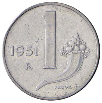 REPUBBLICA ITALIANA Lira 1951 ... 