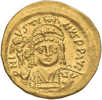 Giustino II (565-578) Solido da 22 ... 