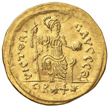 Giustino II (565-578) Solido da 22 ... 