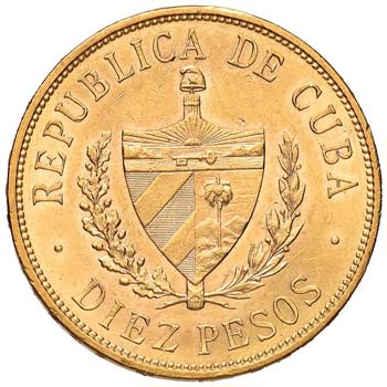 CUBA 10 Pesos 1916 - Fr. 3 AU (g ... 
