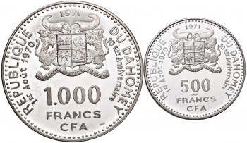DAHOMEY 1.000 e 500 Franchi 1971 - ... 