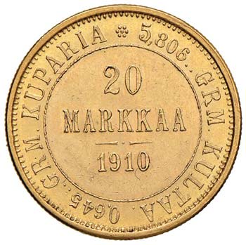 FINLANDIA 20 Markkaa 1910 - Fr. 3 ... 
