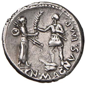 Cneo Pompeo - Denario (46-45 a.C.) ... 