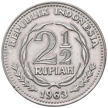 INDONESIA 2,5 Rupie 1963 Pattern - ... 