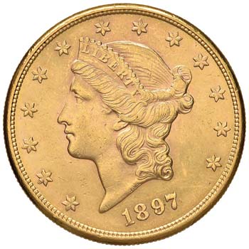 USA 20 Dollari 1897 S - AU (g ... 