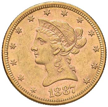 USA 10 Dollari 1887 S - AU (g ... 