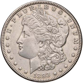 USA Dollaro 1893 - AG (g 26,73)