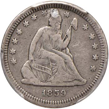 USA Quart dollar 1859 S - AG Foro ... 