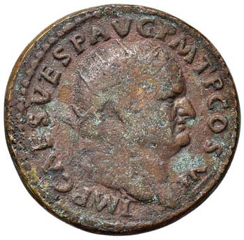 Vespasiano (69-79Dupondio - Testa ... 